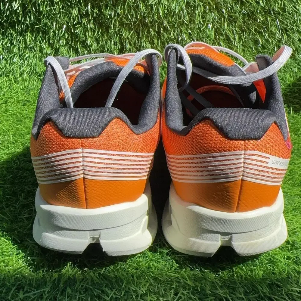 On Cloudgo Running Shoes Mens Size 9 Orange CloudTec Mesh Sneakers Low Top